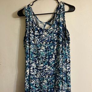 Sleeveless top with slit in back